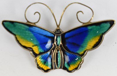 Lot 637 - DAVID ANDERSON; a Norwegian silver enamelled...