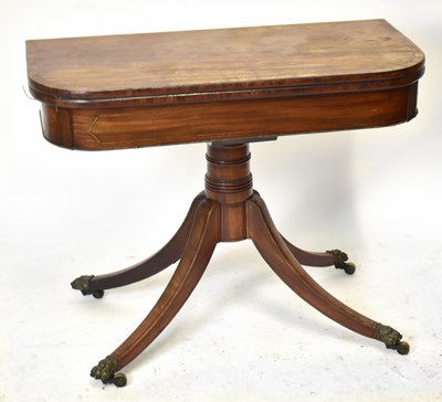 Lot 1610 - An early 19th century mahogany card table...