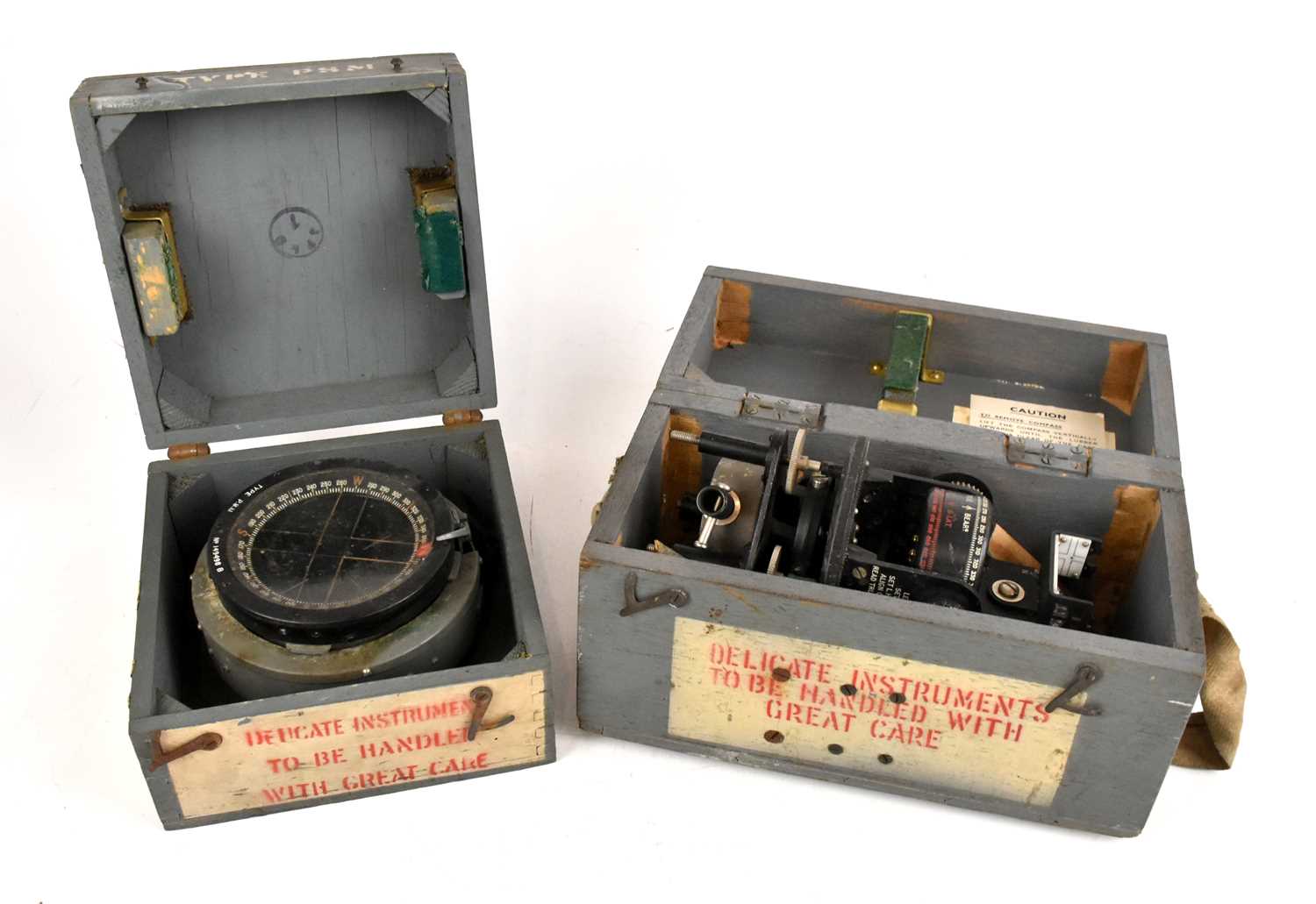 Lot 1131 - A cased Astro compass MKII, together with