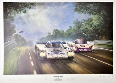Lot 20 - Nine unframed racing prints to include a Nigel...