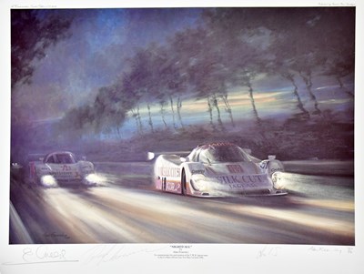 Lot 20 - Nine unframed racing prints to include a Nigel...