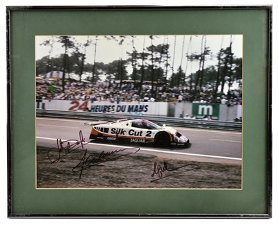 Lot 11 - TONY HENTON; a photo of Le Mans 1988, signed...