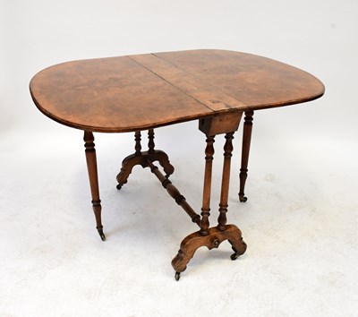 Lot 92 - A 19th century burr walnut Sutherland table...