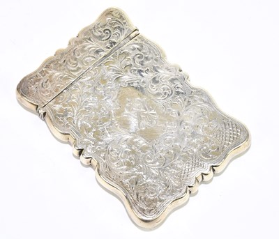 Lot 2480 - A late Victorian hallmarked silver card case...