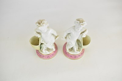 Lot 285 - A pair of 19th century Staffordshire white...