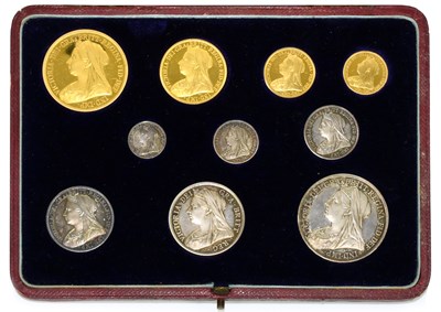 Lot 1893 - A rare cased 1893 specimen coin set, complete...