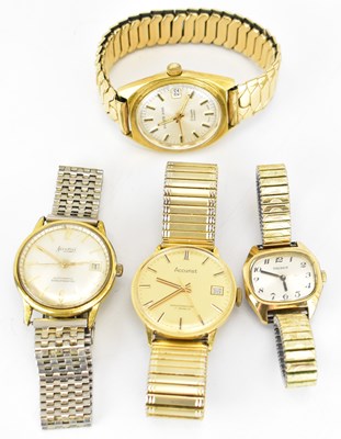 Lot 1331 - Three vintage gentlemen's wristwatches...