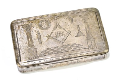 Lot 2482 - A 19th century French silver snuff box of...