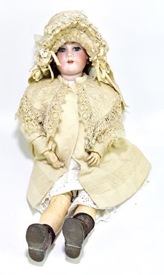 Lot 45 - SIMON & HALBIG; a Heinrich bisque headed doll...