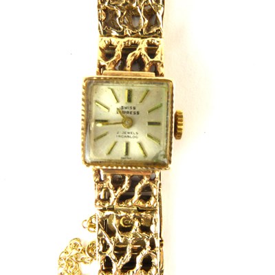 Lot 1316 - SWISS EMPRESS; a ladies' vintage 9ct gold...