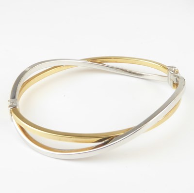 Lot 1018 - GOLDSMITHS; a 9ct two-tone gold crossover...