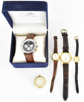 Lot 1332 - Four watches comprising ladies' Adec quartz...