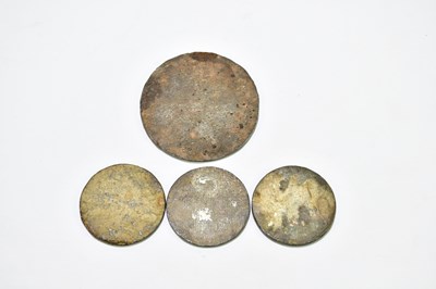 Lot 1058 - Four dies for medallions, the first being the...