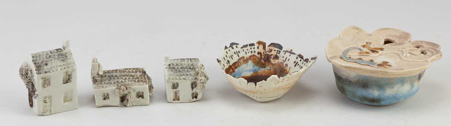 Lot 524 - LORRAINE HOWE; a small porcelain pierced box...