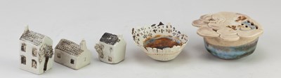 Lot 524 - LORRAINE HOWE; a small porcelain pierced box...