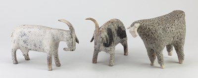 Lot 97 - ANNA NOEL (born 1958); a raku sculpture of a...