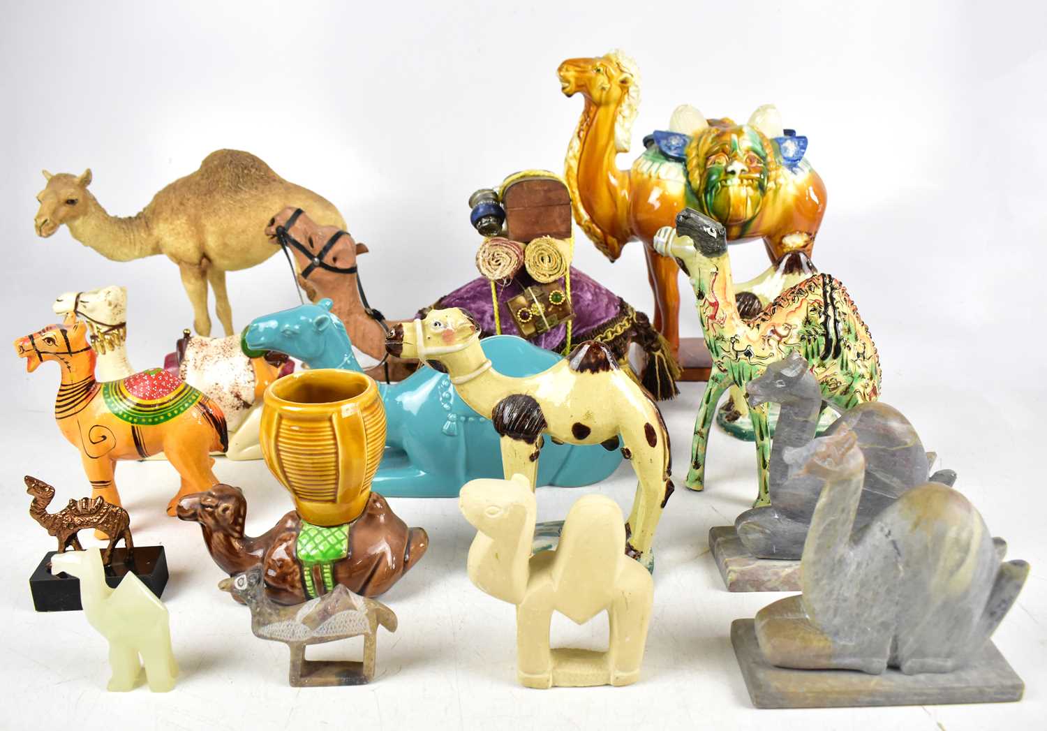 Lot 541 - A quantity of decorative camel related ceramics