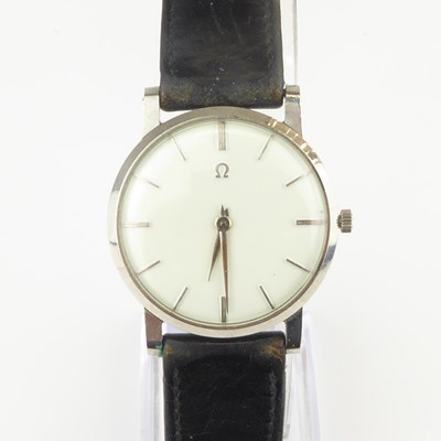 Lot 1301 - OMEGA; a gentlemen's stainless steel manual...