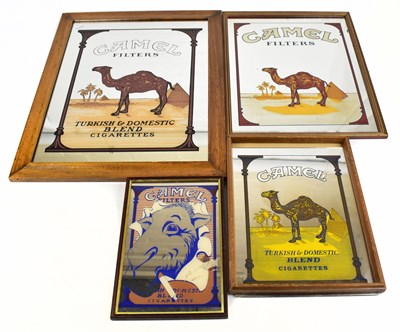 Lot 153 - CAMEL CIGARETTES; four advertising mirrors