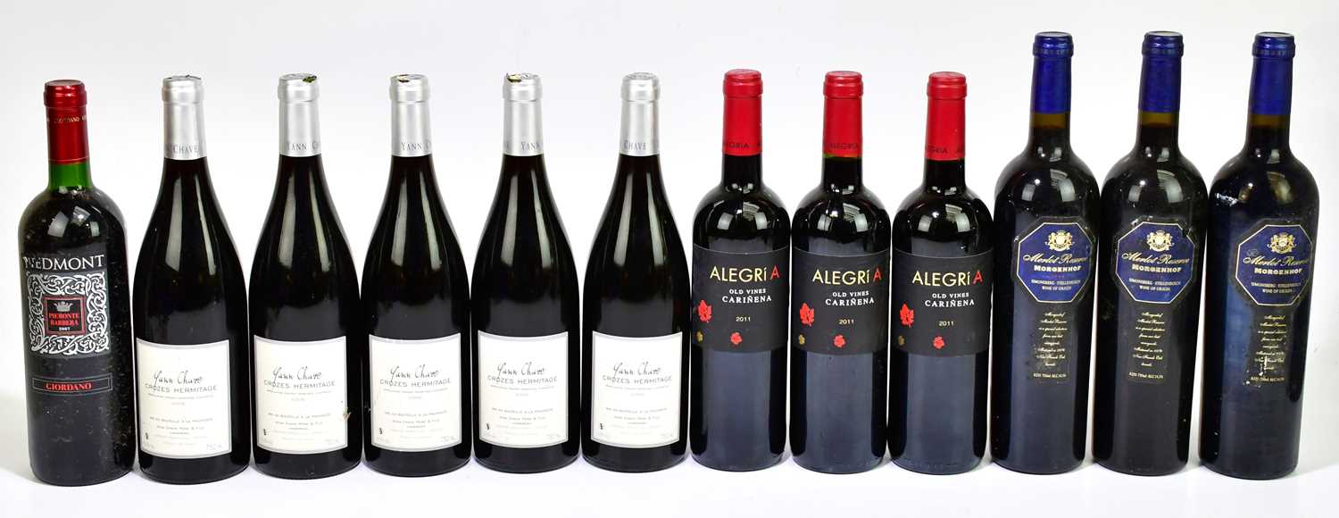 Lot 460 - RED WINE; twelve bottles of mixed red wine...
