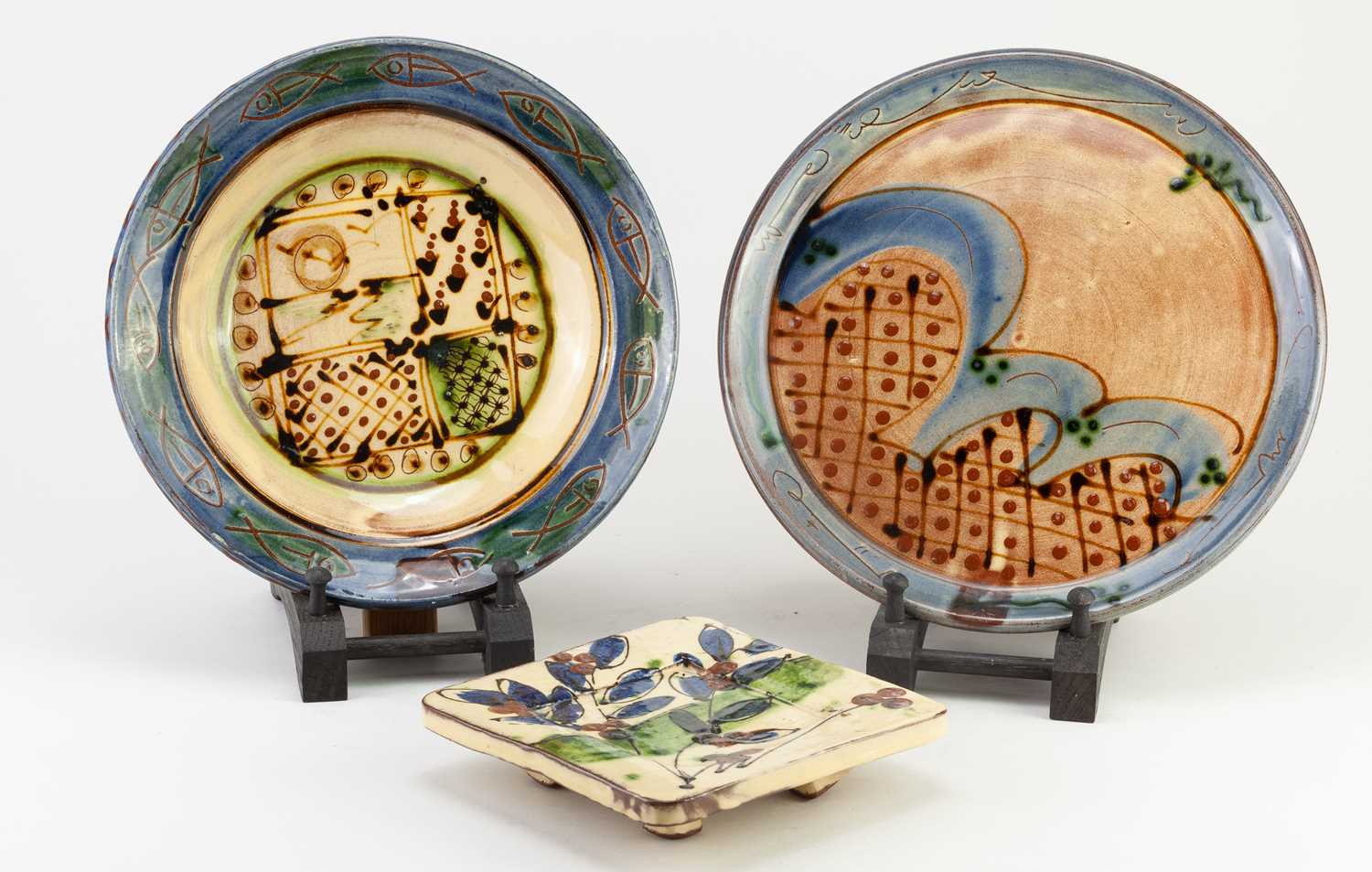 Lot 610 - NIEK HOOGLAND (born 1953); a slip decorated...