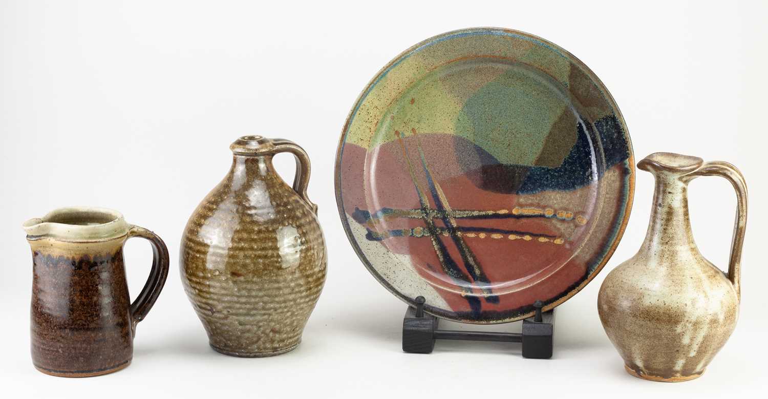 Lot 454 - JIM ROBISON (born 1939); a stoneware plate,...