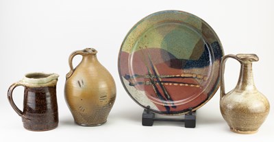 Lot 454 - JIM ROBISON (born 1939); a stoneware plate,...