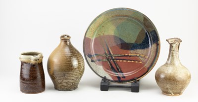 Lot 454 - JIM ROBISON (born 1939); a stoneware plate,...