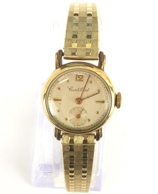 Lot 1293 - CORTEBERT; a ladies' vintage gold plated...