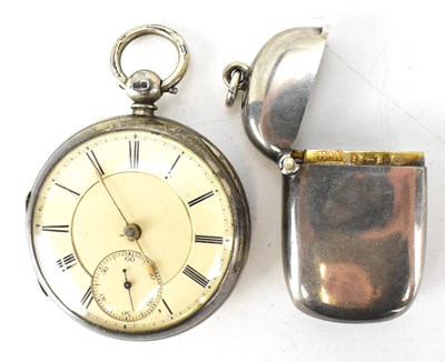 Lot 1282 - A 19th century silver cased open face key wind...