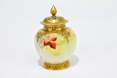 Lot 1368 - K BLAKE FOR ROYAL WORCESTER; a hand painted...