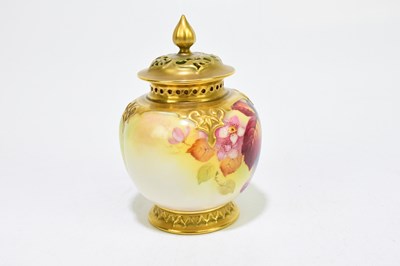 Lot 1368 - K BLAKE FOR ROYAL WORCESTER; a hand painted...