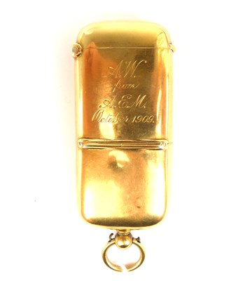 Lot 1202 - An early Victorian 18ct gold combination vesta...