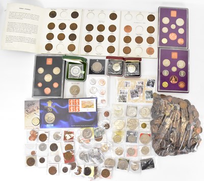 Lot 831 - Various mixed coins to include UK pre-decimal...