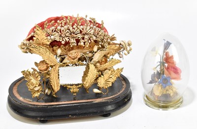 Lot 156 - A 20th century centrepiece under glass dome