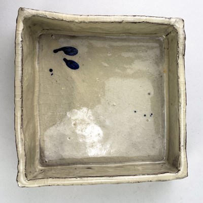 Lot 461 - JOHANNES PETERS; a square slipware slab dish...