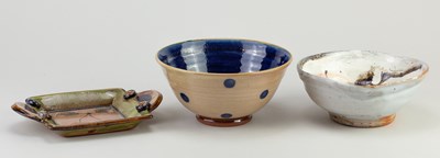 Lot 102 - ANNELISE VAYSSE; a slipware bowl, incised...