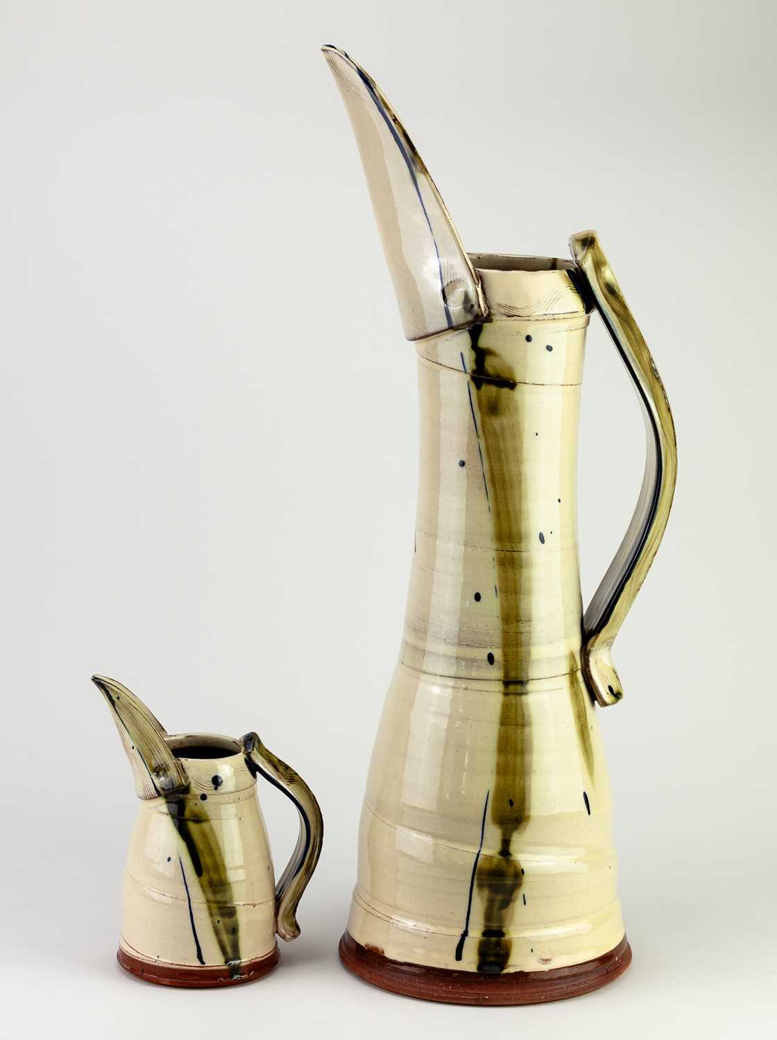 Lot 677 - RICHARD PHETHEAN (born 1953); a tall slipware...