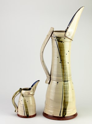 Lot 677 - RICHARD PHETHEAN (born 1953); a tall slipware...