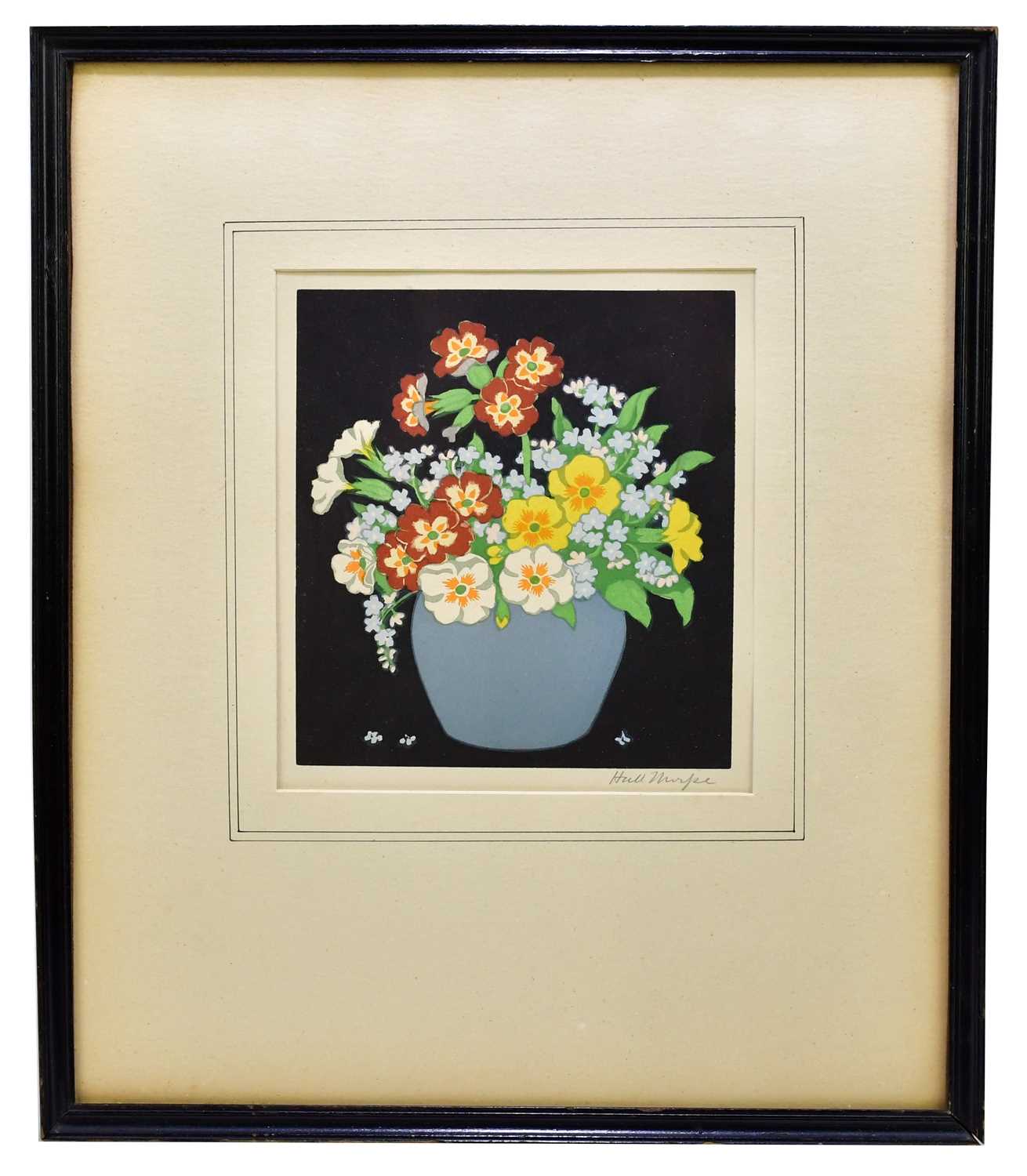 Lot 713 - HALL THORPE; watercolour, still life flowers,