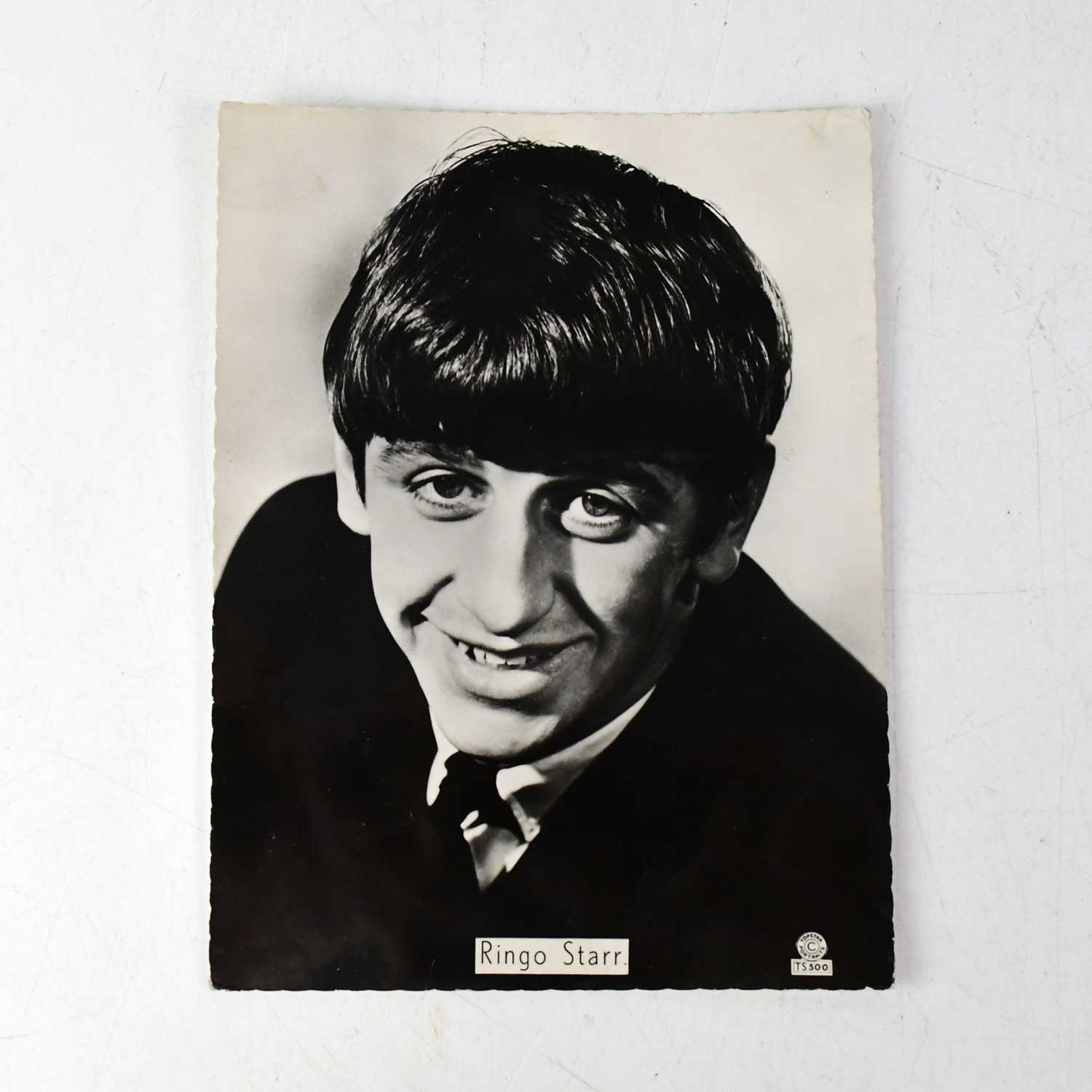 Lot 229 - RINGO STARR; a black and white photograph of...