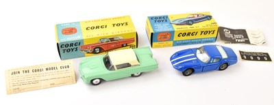 Lot 72 - CORGI; two boxed model vehicles, 324 Marcos...