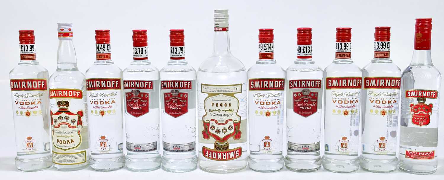 Lot 429 - VODKA; twelve bottles of Smirnoff vodka to...