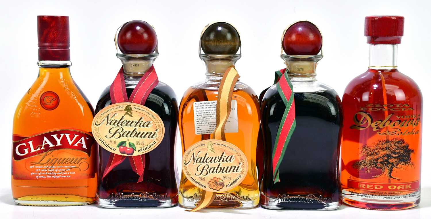 Lot 484 MIXED SPIRITS; five bottles of mixed spirits