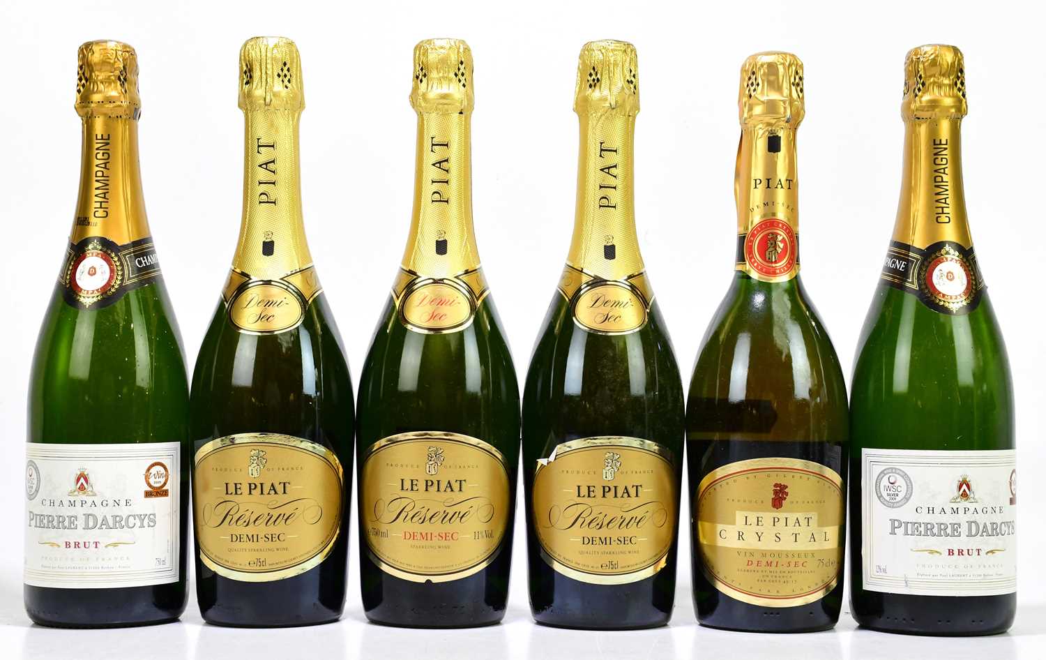 Lot 495 - CHAMPAGNE; two bottles of Pierre Darcys Brut...