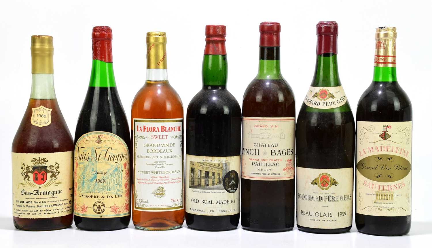 Lot 427 - MIXED SPIRITS; seven bottles of mixed spirits...