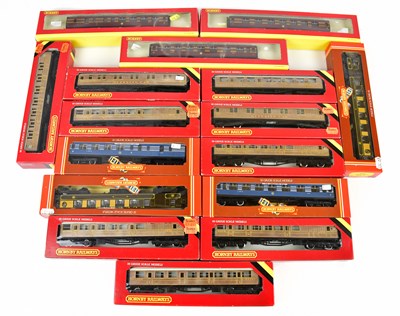 Lot 170 - HORNBY; sixteen boxed OO gauge coaches to...