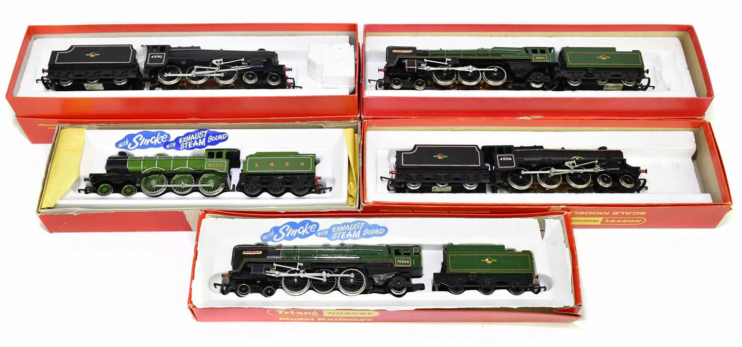 Lot 103 - HORNBY; five locomotives and tenders, to...