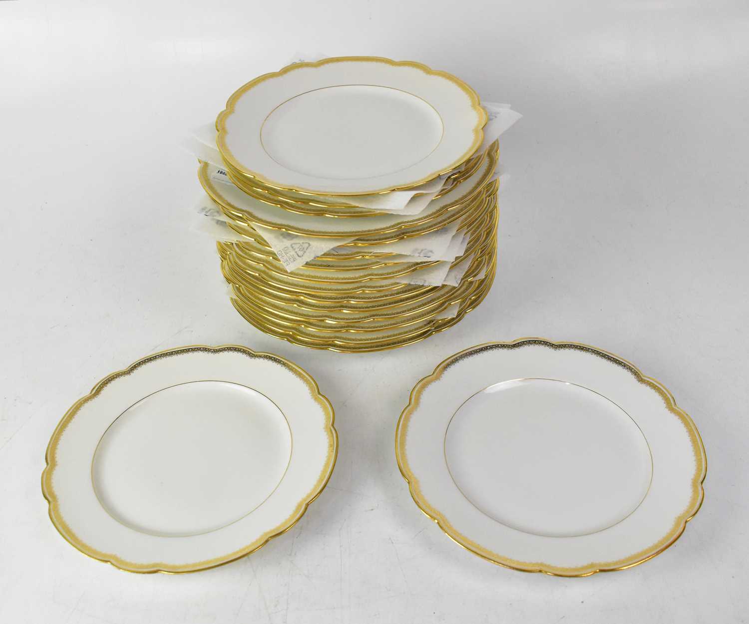 Lot 269 - A French porcelain part dinner service with...