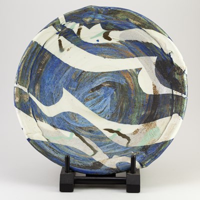 Lot 414 - JACK DOHERTY (born 1948); a porcelain charger...